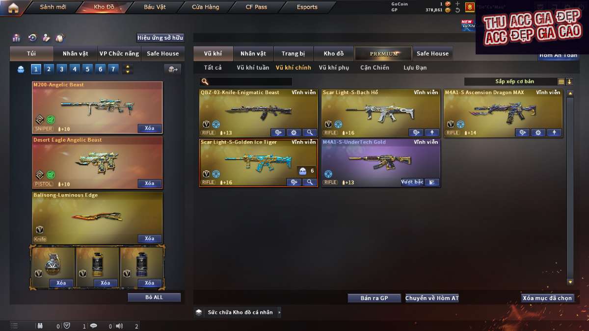 shop acc cf uy tin gia re